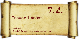 Treuer Lóránt névjegykártya