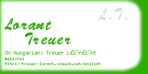 lorant treuer business card